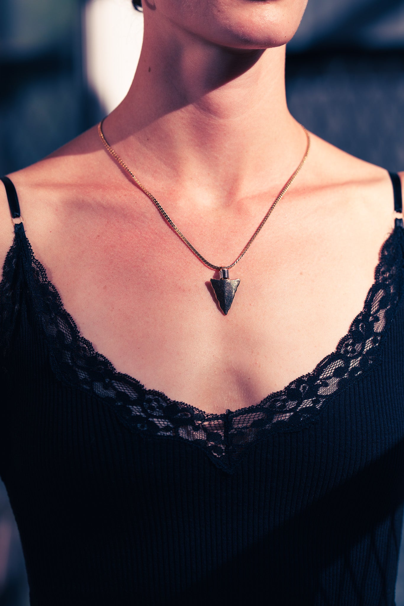 Vintage Gold Arrowhead Necklace