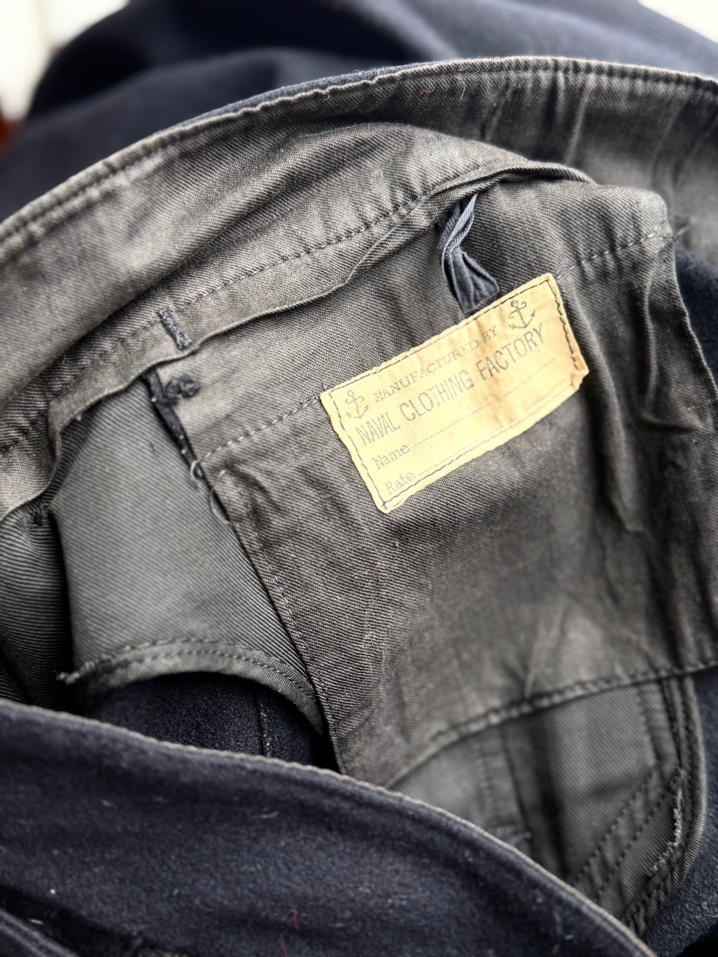 WWII U.S. Navy Wool Sailor Pants Brass Buttons