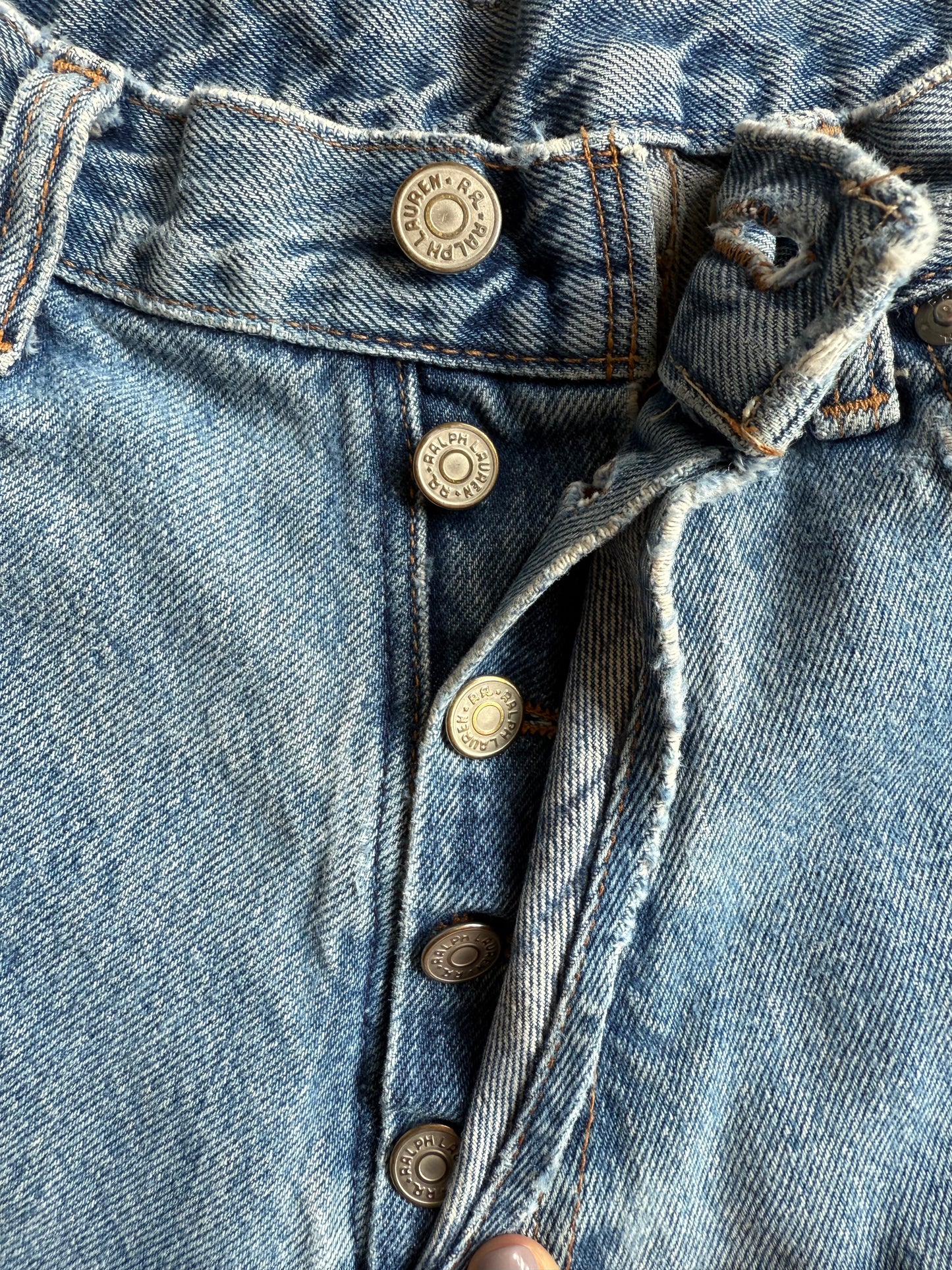 Vintage 90s Double RL Distressed Boyfriend Denim Jeans