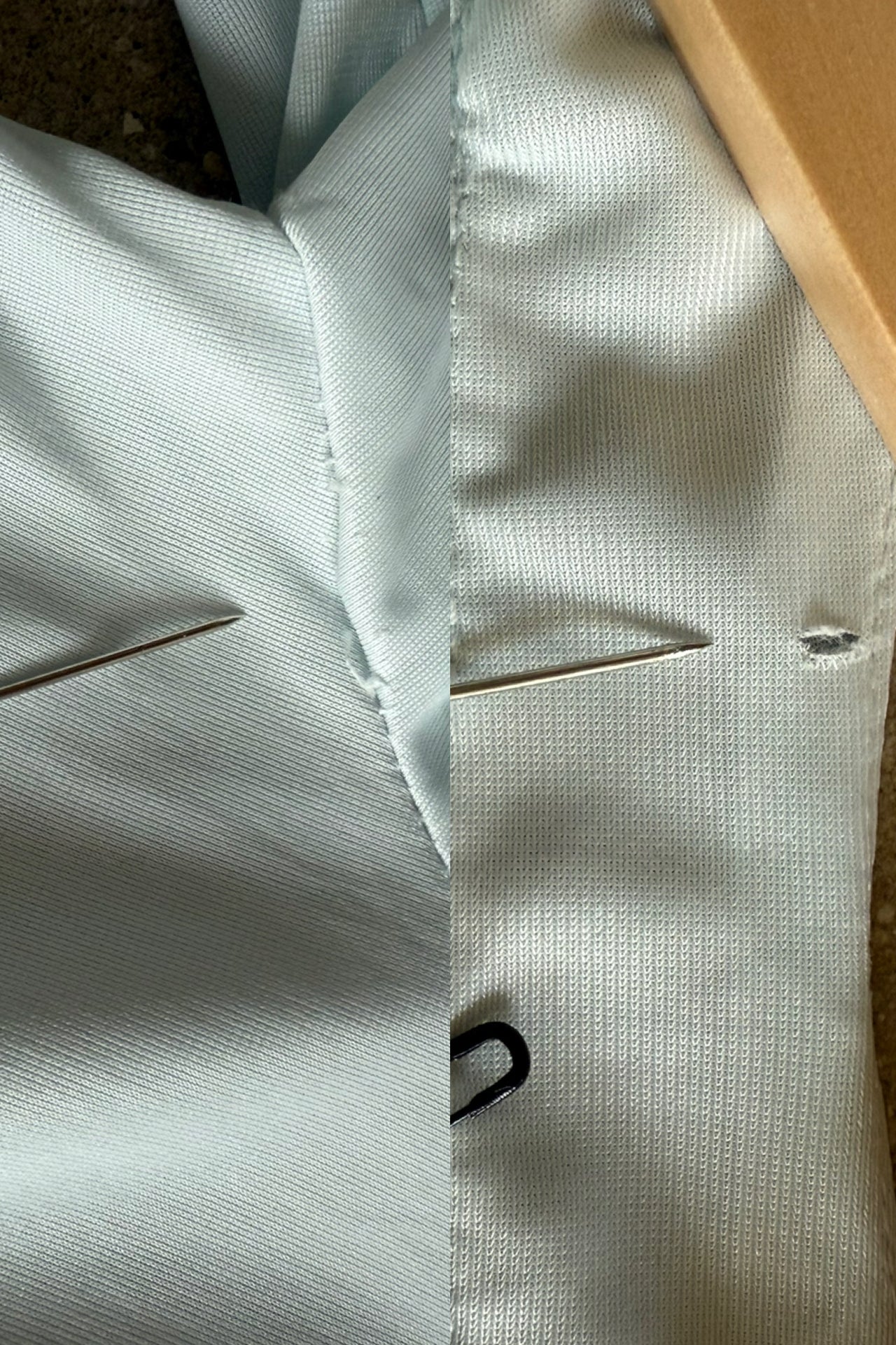 Vintage 60s Baby Blue Peignoir Ruffle Top