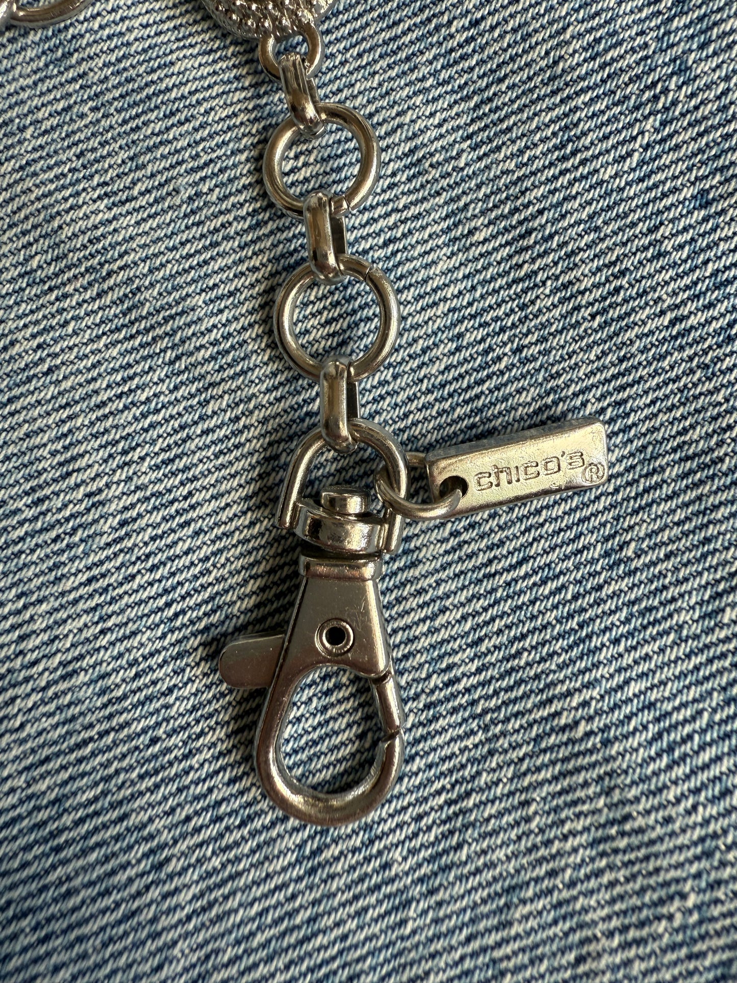 Vintage Chicos Silver Chain Belt