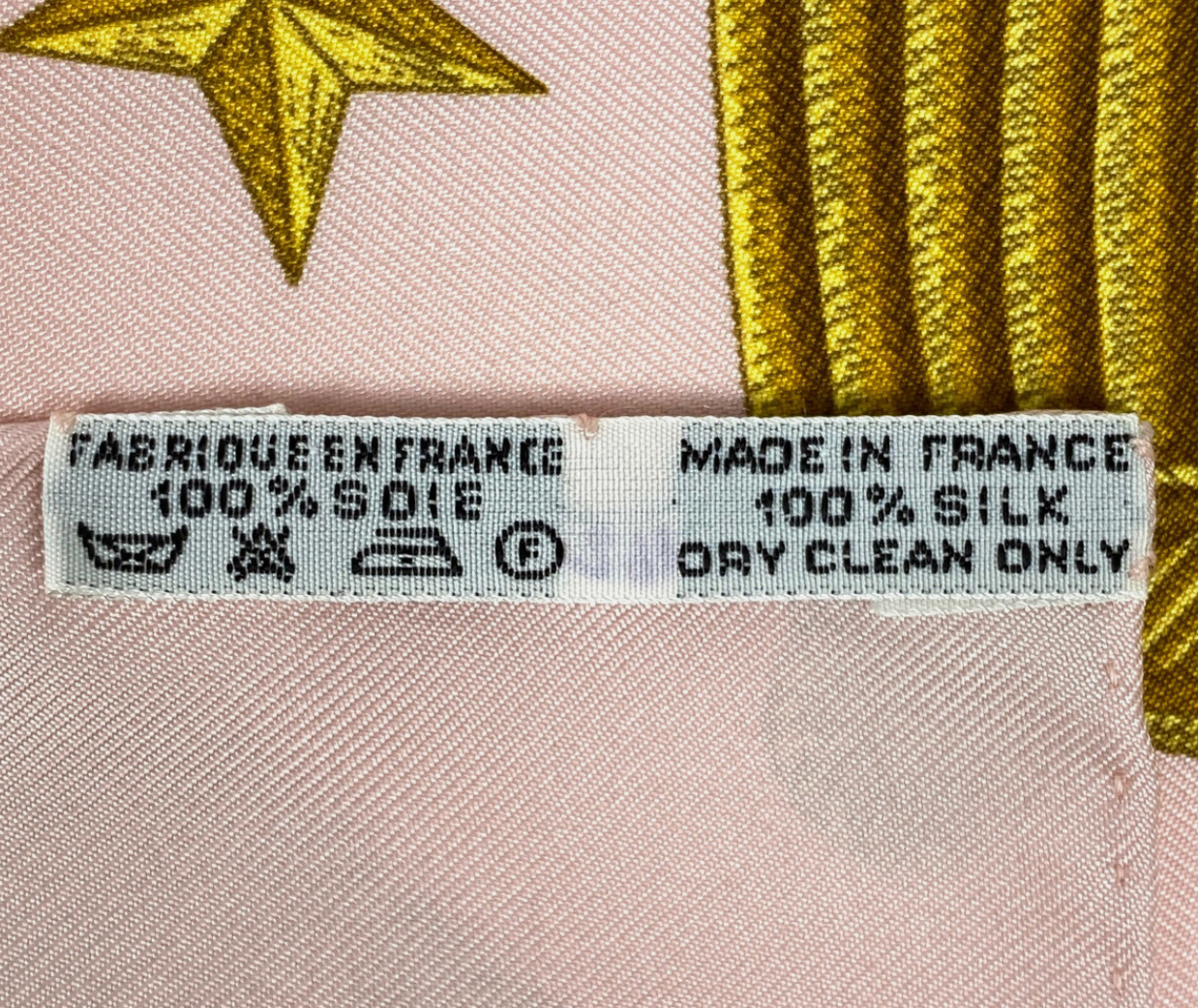 Vintage Authentic Hermes Pink Silk Scarf